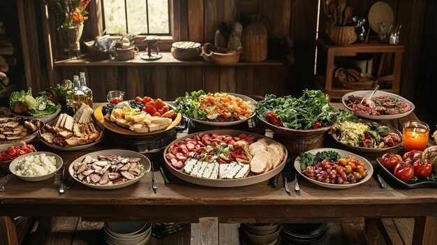 Zestaw potraw na stole